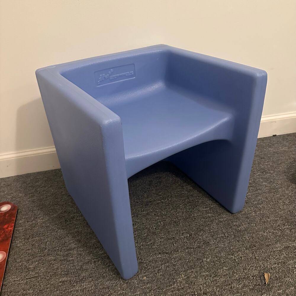 Children's Factory Cube Chair for Kids, Flexible Seating Chair, Light Blue - Picture 4 of 5